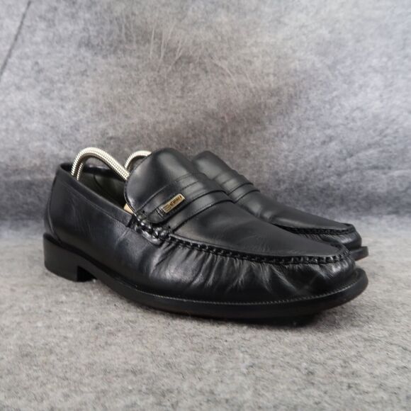 Calimod Shoes Mens 41 Loafer Moccasin Classic Slip On Leather Lifestyle Black main image 11
